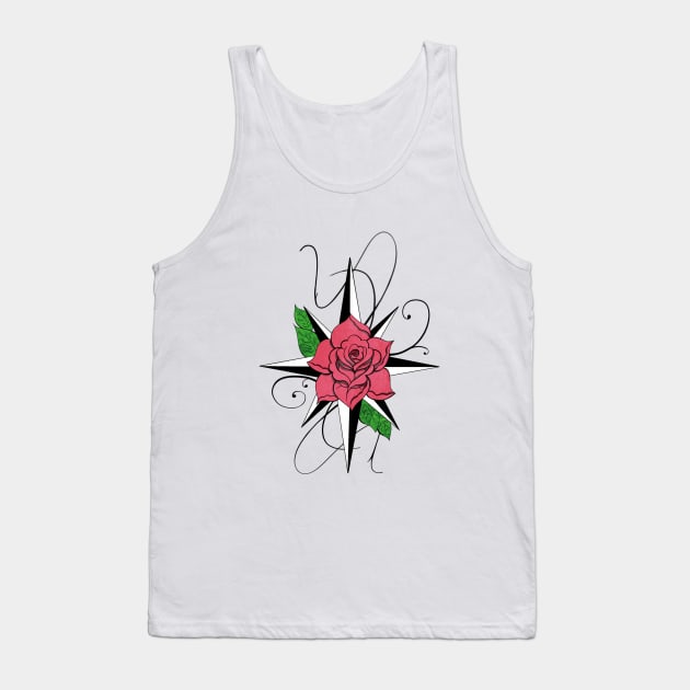 Compass Rose - Violet Tank Top by Ale Coelho